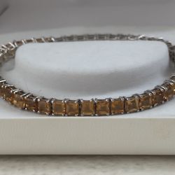 Sterling silver and citrine bracelet