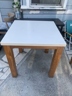White Top, Wooden High Table 
