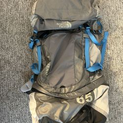 The North Face Primero 65 backpack, women's-specific model. 