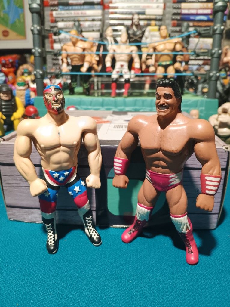 Vintage Just Toys Figures " WWF's The Patriot & Marc Mero " ( Vintage 1997 )