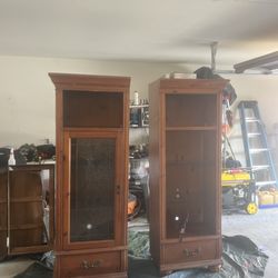 Side-by-side bookshelves