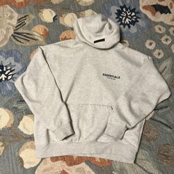 light oatmeal essentials hoodie size m