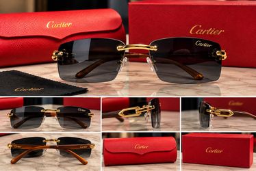 Cartier Rimless Sunglasses with Case and Box