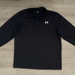 Under Armour Black Long Sleeve Quarter Zip Shirt Men’s XXL 2XL  