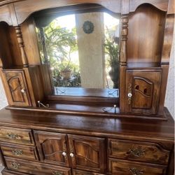Wood Brown Dresser 