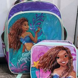 Little Mermaid Backpack & Lunchbox