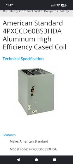 New in box evaporator coil for AC unit