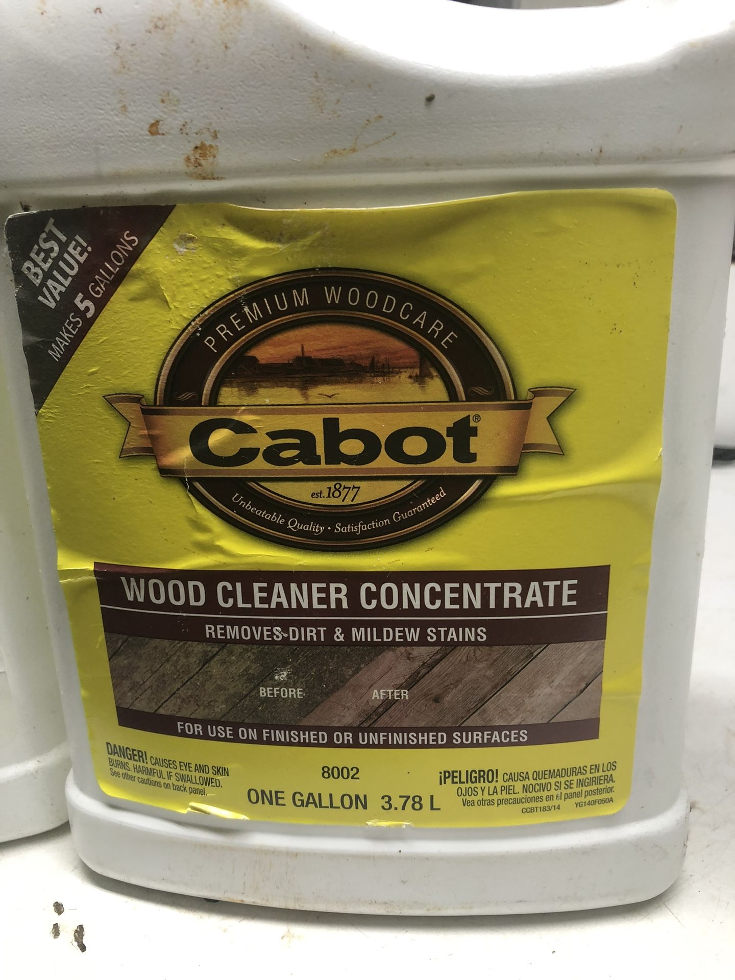Cabot Wood Cleaner New Never Used. Renew Your Deck. You Pickup.