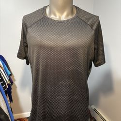 Nike Men XL Pro Dri-Fit Training Active T-Shirt Triple Black camo Side Swoosh