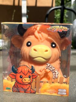 Authentic Adorable Highland Cow Squishy Toy