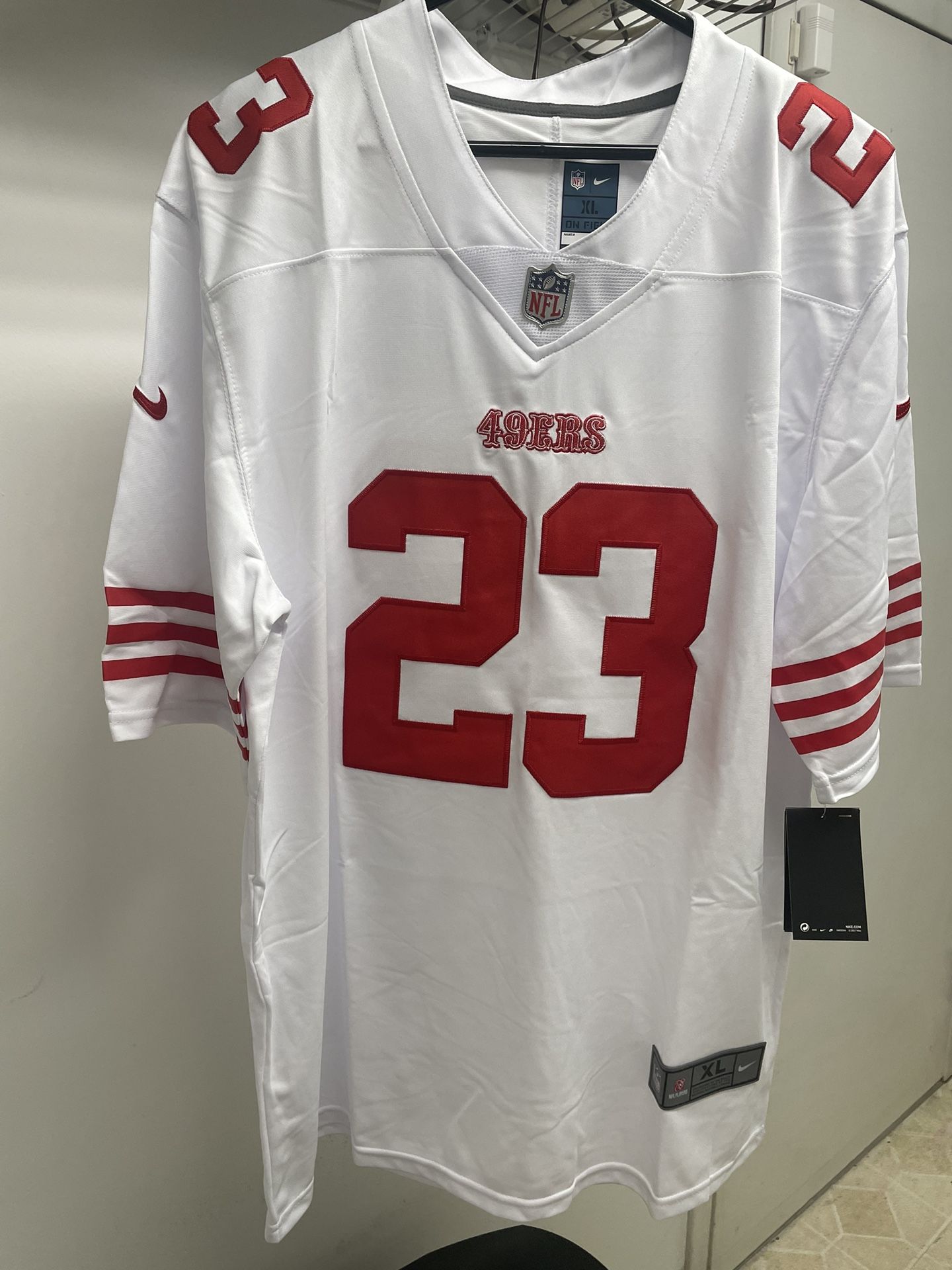 San Francisco 49ers Christian McCaffrey stitched jersey size XL
