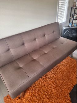 Serta Jameson 66.1" Tufted Convertible Sofa, Woven Polyester Fabric