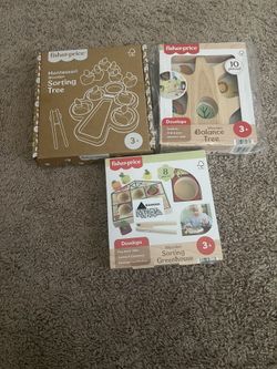 Fisher Price Wooden Toy Lot 