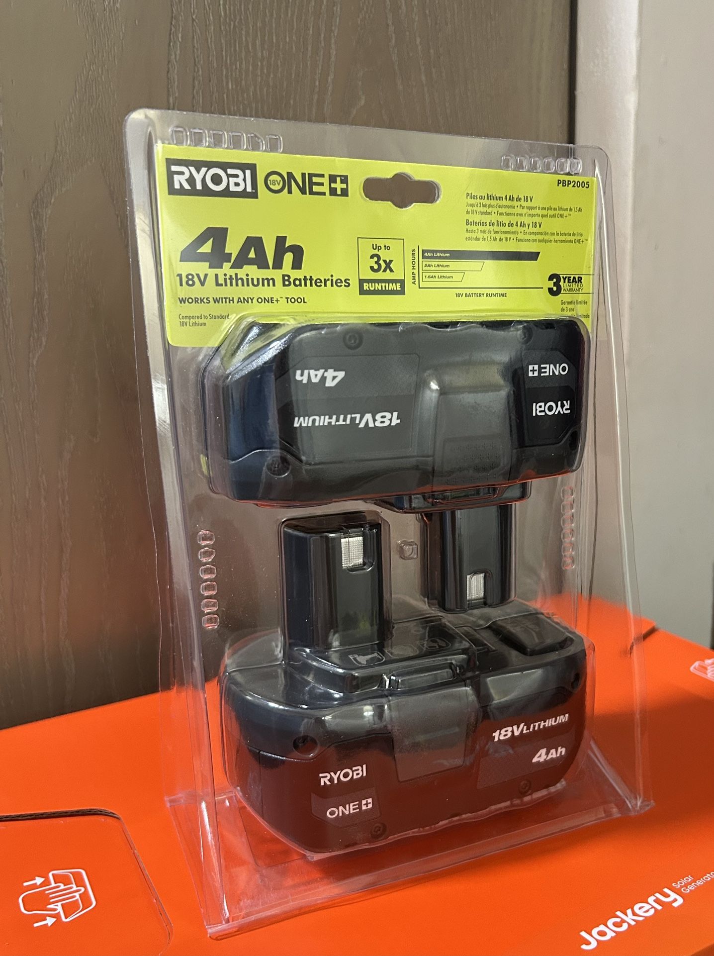 3 Ryobi 18v 4Ah Battery (2pack) + 1 High Performance Battery