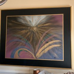 Large three dimensional oil painting on canvas
