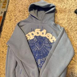 Sp5der web hoodie - sky blue