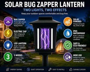 Solar Bug Zapper Lantern Outdoor (i have many)