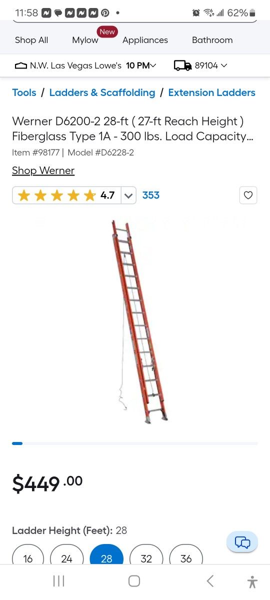 Ladder 28ft