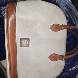 Cream And Light Brown Dooney And Burke