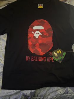 BAPE A Bathing Ape Red Camo Tee