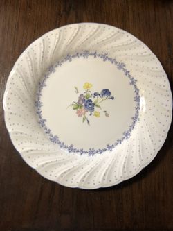 Vintage Nikko Fine Tableware Blue Peony Dinner Plate 10 1/2”