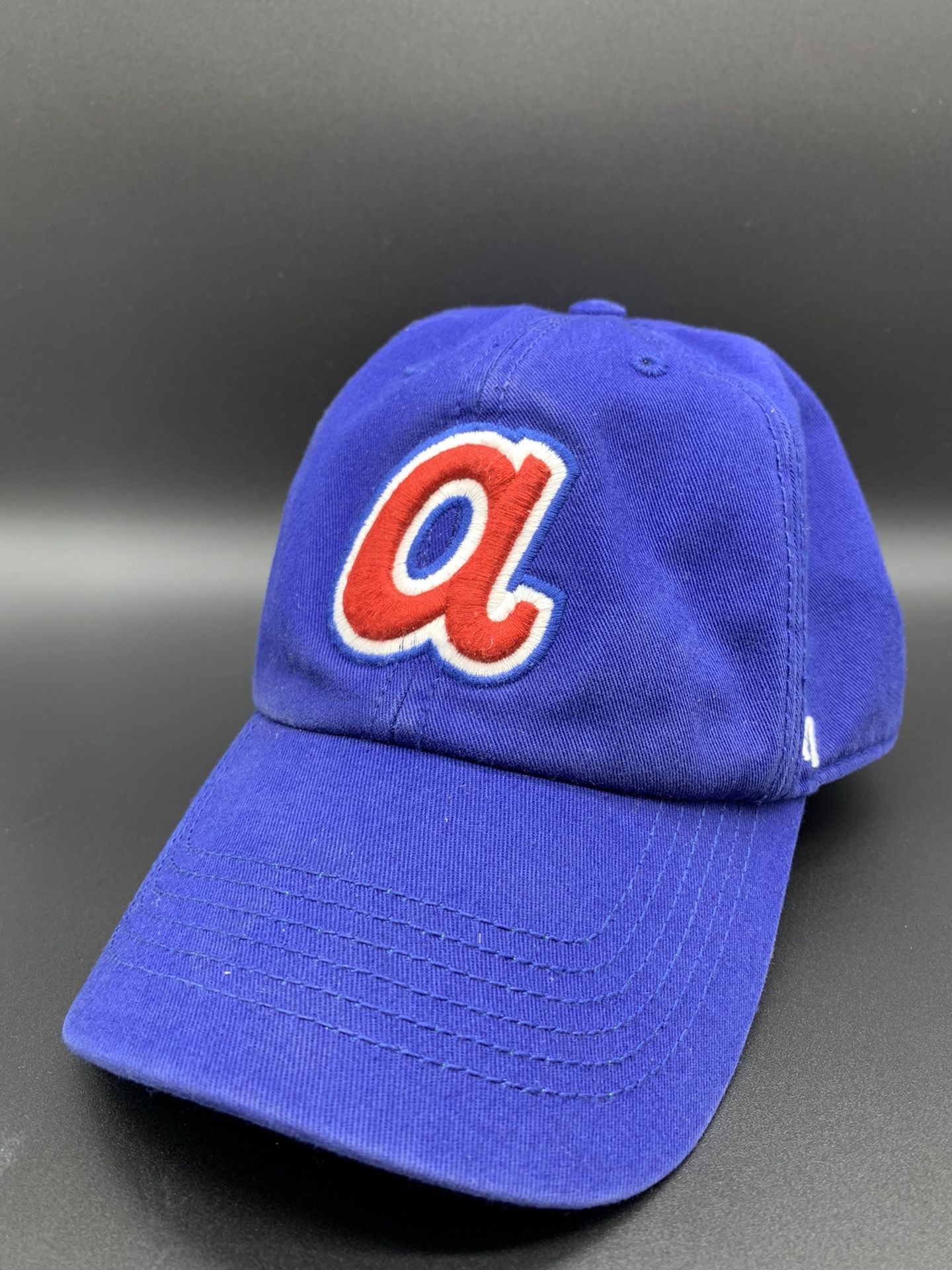 Atlanta Braves ‘47 Brand Clean Up Cooperstown Throwback Logo Hat Size Large. 
