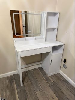 White vanity