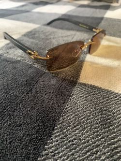 Cartier Glasses (Black & Gold Wood)
