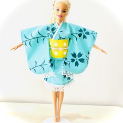 Barbie Clothes / Fashion Doll Dress / Japanese Kimono 