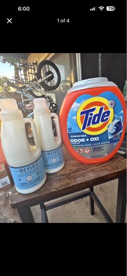 XL!! Tide Power Pods and Mrs. Meyer's Fabric Softener Bundle