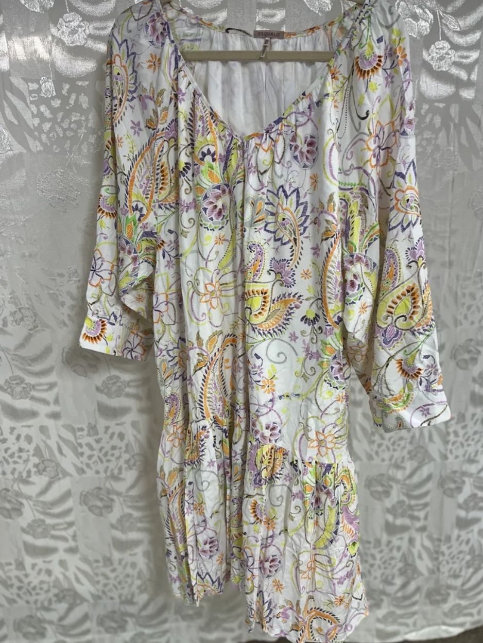Esqualo Flower Print Raglan Dress