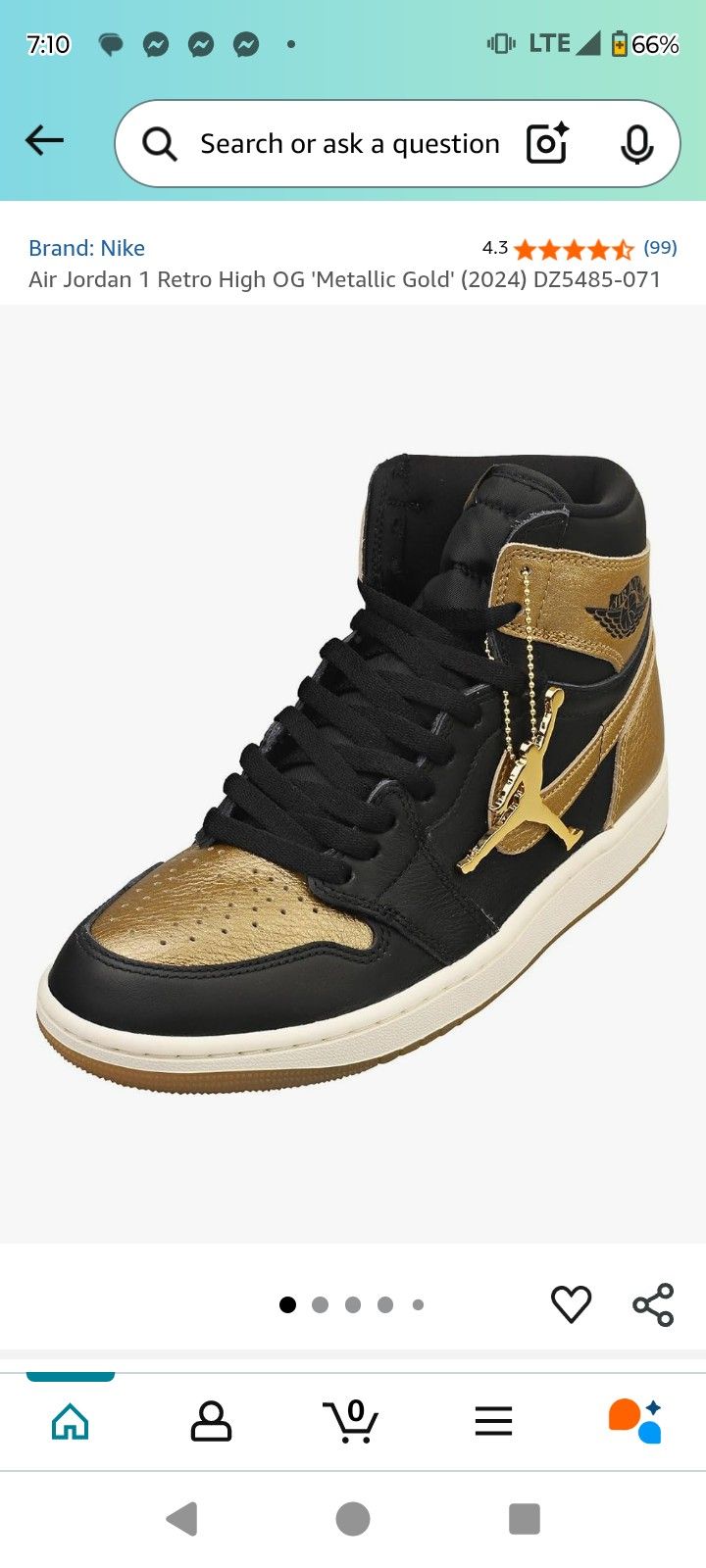 Air Jordan 1 Retro High OG 'Metallic Gold' (2024)