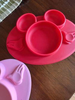 Mickey and Minnie Placemats, Silicone