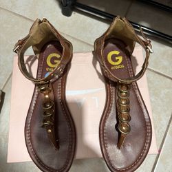G by Guess Brown Thong Sandals