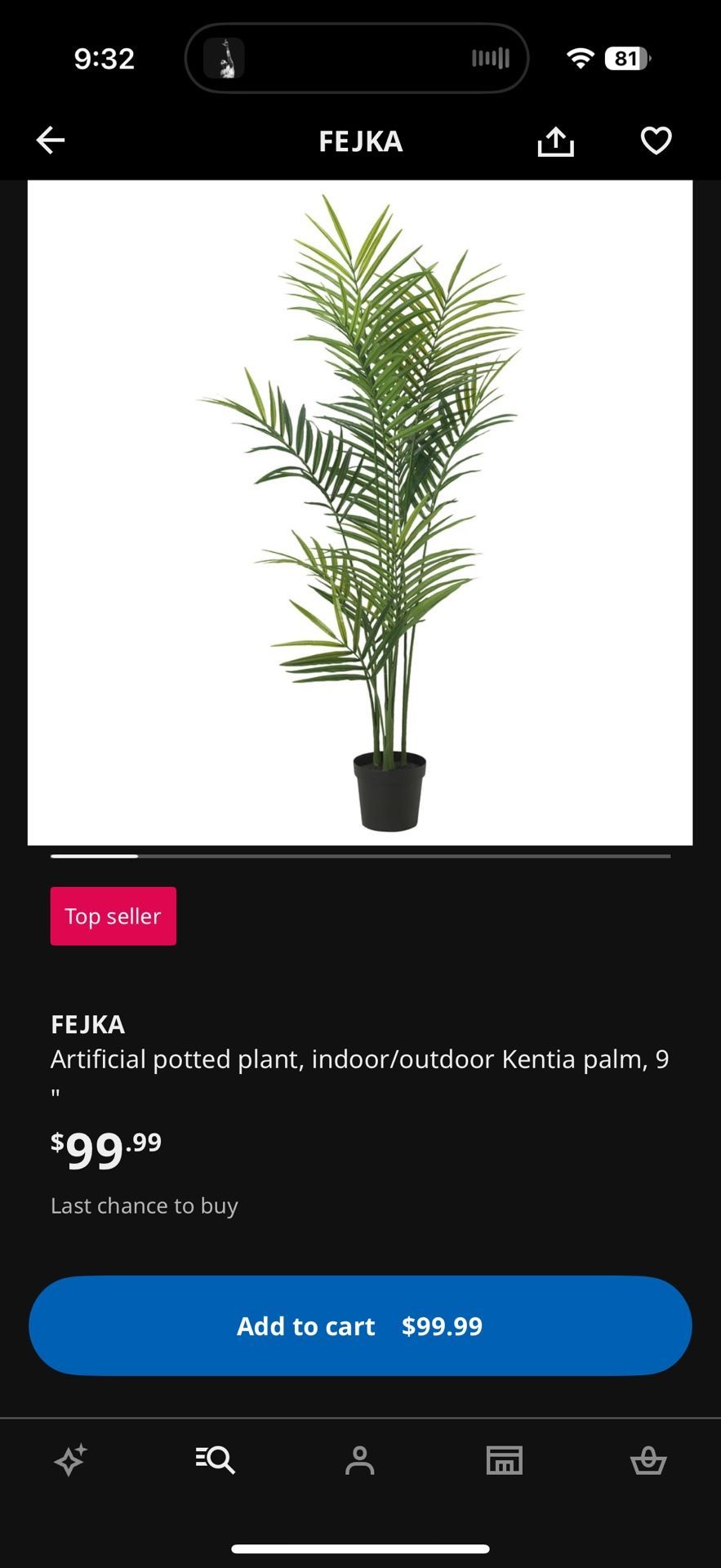 Palm Tree Plant Fake Atificial