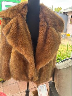 Ladies small faux short coat new