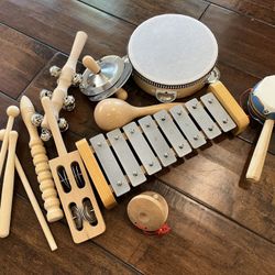 Toddler Kids Wooden Instrument Set