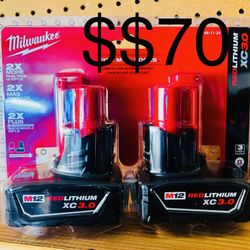 Milwaukee M12 3.0 Pack 