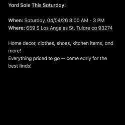 Yard Sale