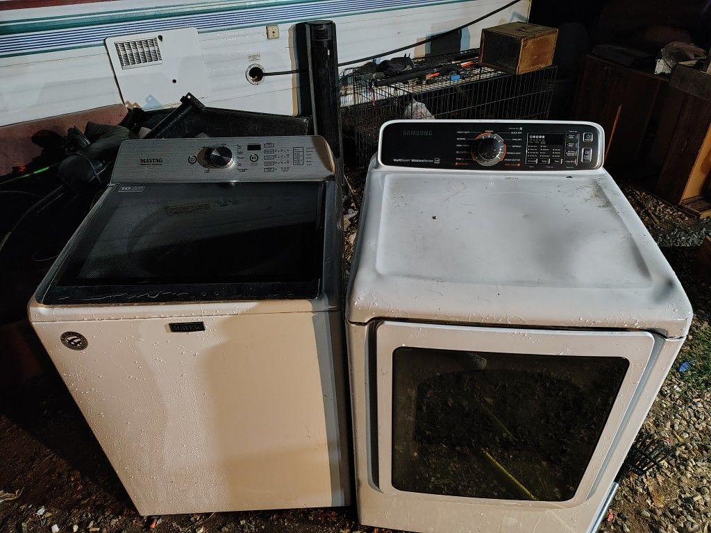 washer &. dryer Maytag washer n Samsung dryer