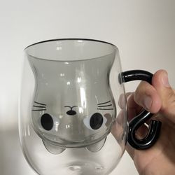 Transparent Cat Glass Mug