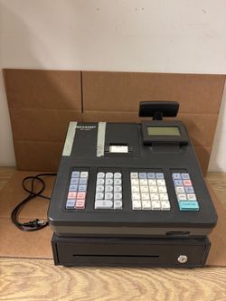 Sharp XE-A207 Electronic Cash Register - Powers On, Missing Key, Untested/As-Is