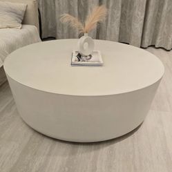 CB2 Ivory Cement Coffee Table