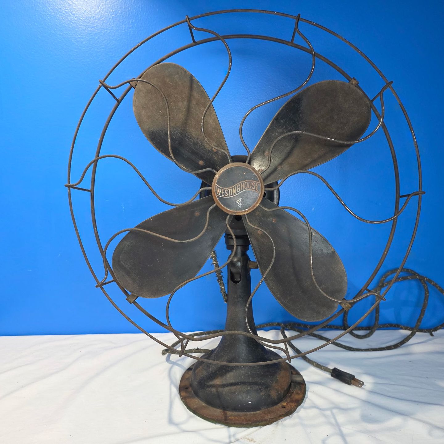 Vintage Antique 20s / 30s Westinghouse 516878 Oscillating Desk Fan (For Parts Or Repair)
