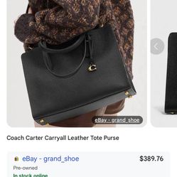 Coach Carter tote Crossbody Bag Regular Size