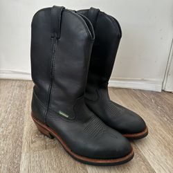 Dan Post Albuquerque Western Boots, Black Leather, Waterproof Men's Size 9
