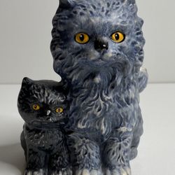 Goebel 1975 W Germany Grey Persian Cats 5”