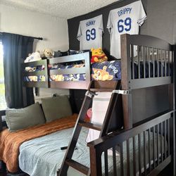 Wooden Twin Bunk Bed