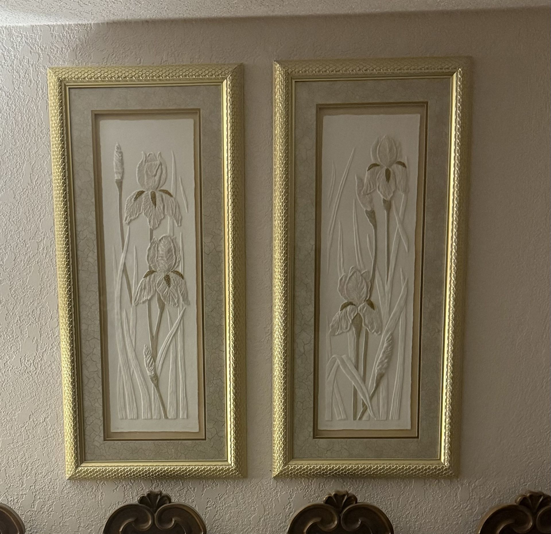 Set Of Two Iris Pictures 