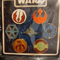 Disney Star Wars Trading Pack Of 7 Pins, New 